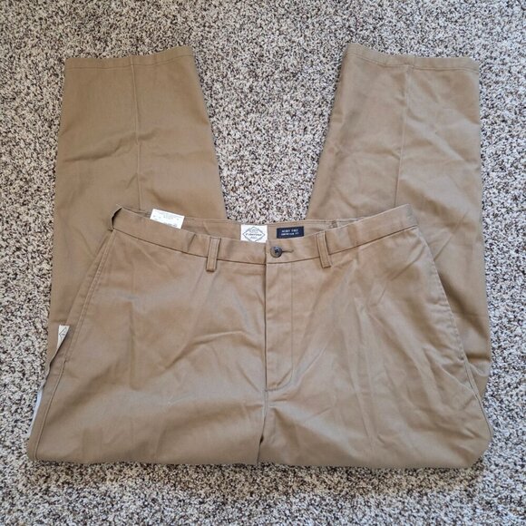 St. Johns Bay Worry Free Chino Pants Mens 38X29 Tan Comfort Ease Fit NEW NWT - Picture 1 of 8